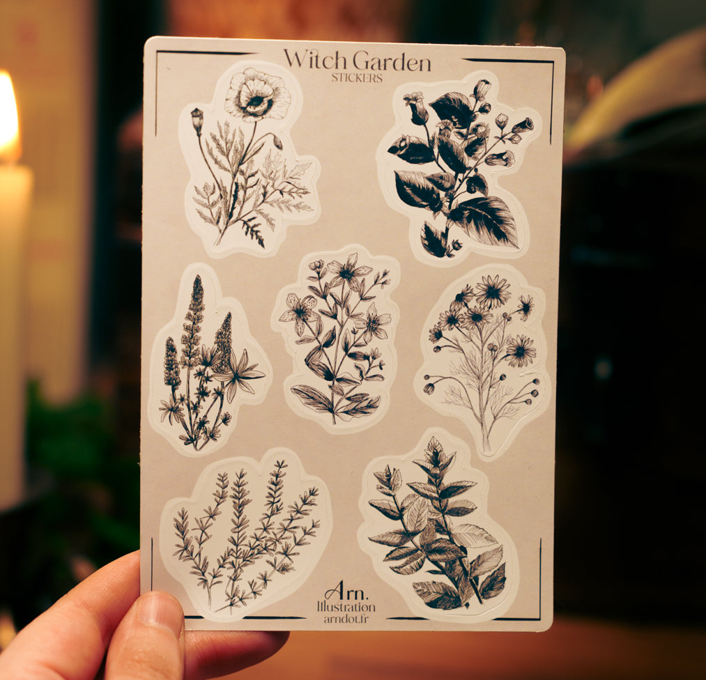 Planche de stickers Witch Garden