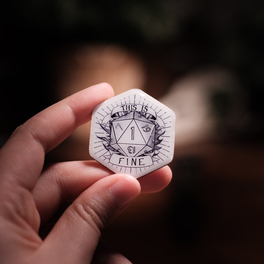 Pins/Magnet échec critique "This is fine" fait main
