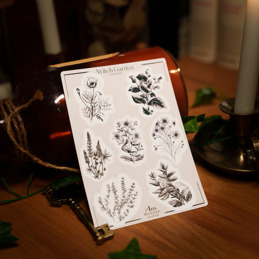 Planche de stickers Witch Garden