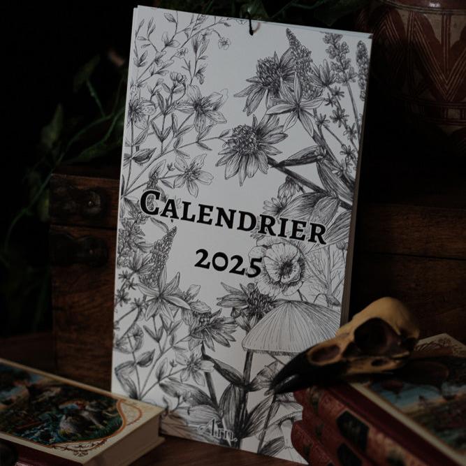 Couverture du calendrier 2025 présentant les différentes plantes qui s'y trouvent