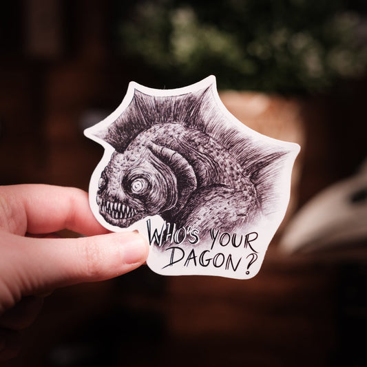 Sticker "Who's your Dagon?"